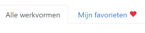 Werkvormen favoriet instellen