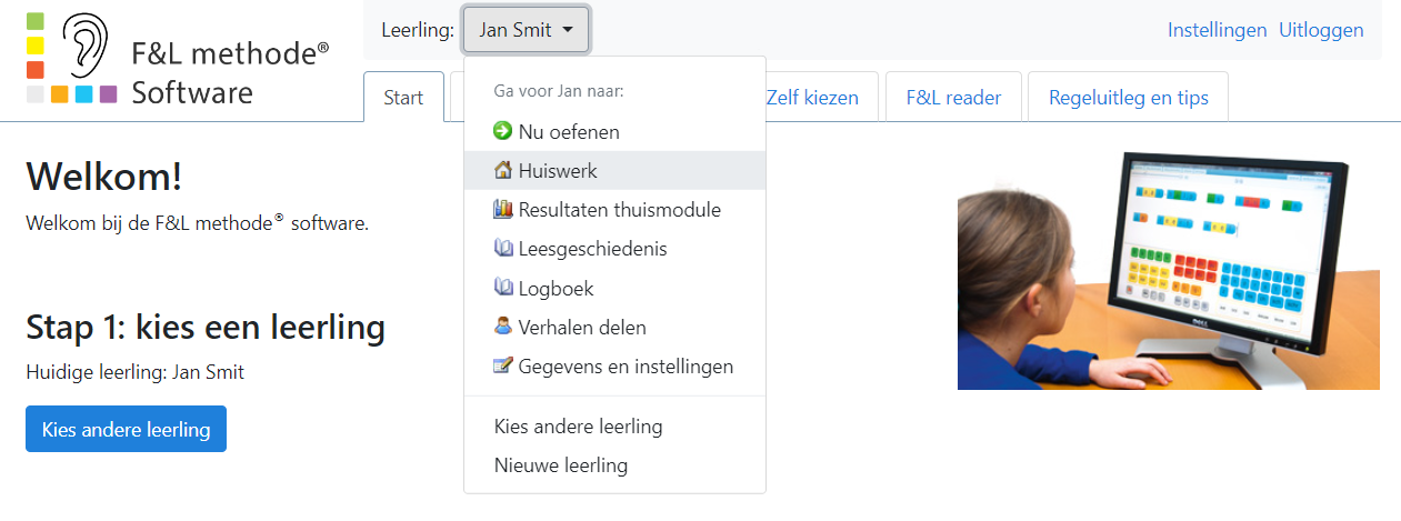 Huiswerk klaarzetten - overzicht